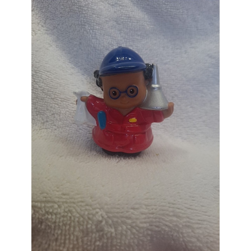 Fisher Price Little People Girl Mechanic With Funnel And Rag Figure